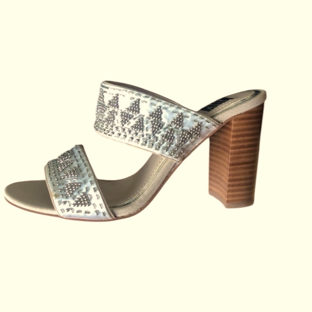 Elegant Satin Beaded Women's Sandals